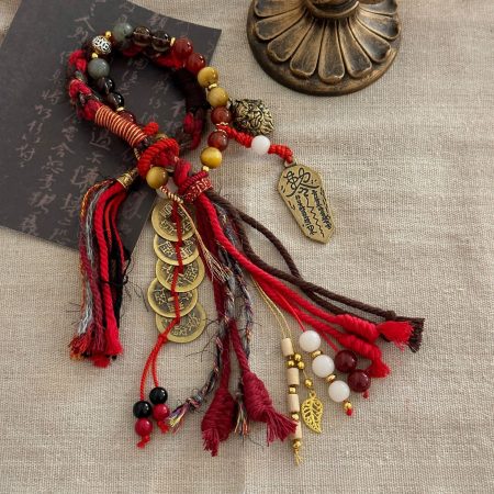 Celestial Vault: Tibetan Five-Emperor Coin & Bagua Bracelet — Anchor Joy, Command Cosmic Calm