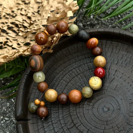 Earth’s Palette: Treasure Trove Wooden Bracelet